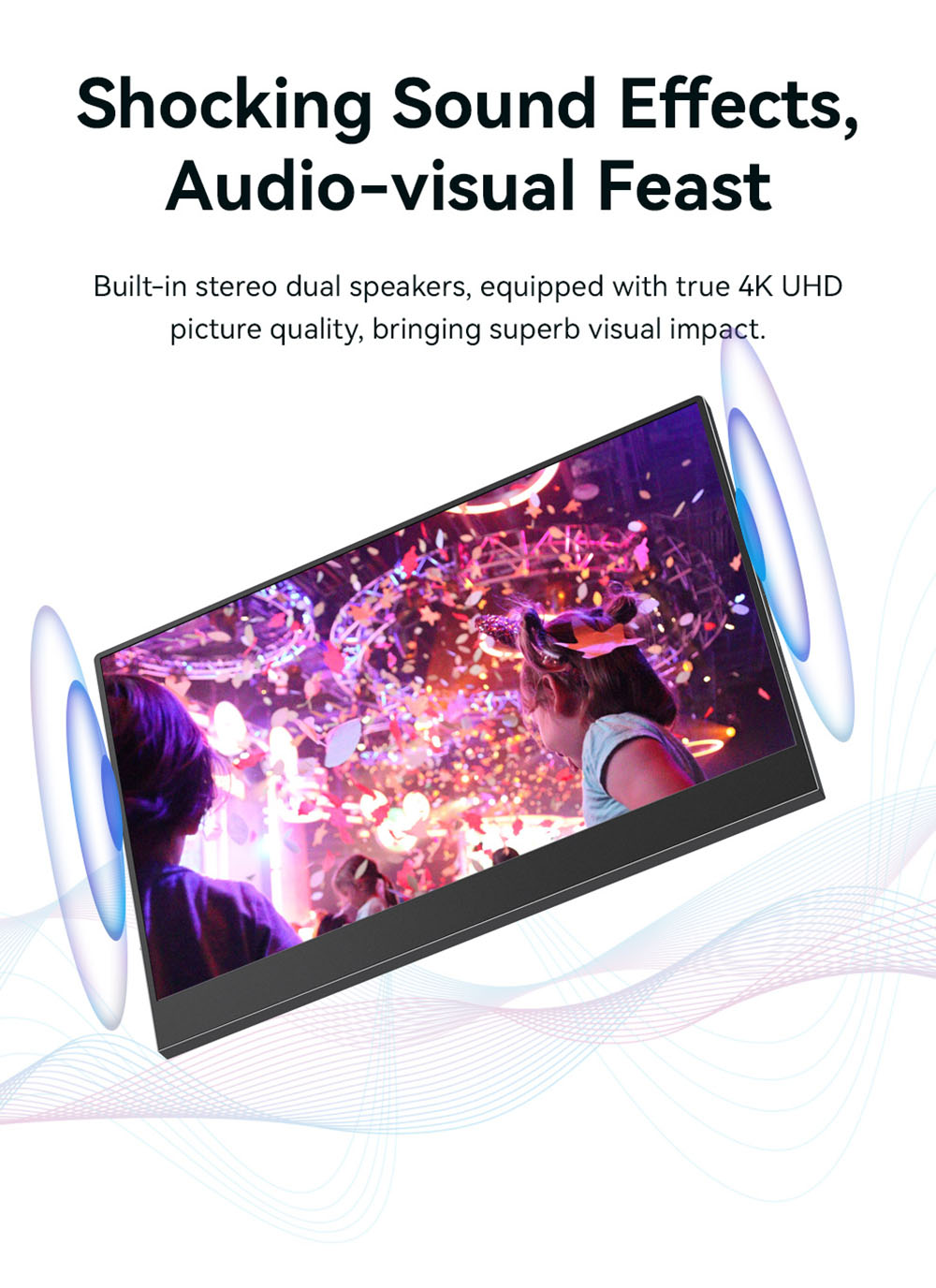 AOSIMAN 134UCT 13 4 inch Touchscreen Portable Monitor  4K UHD 3840*2400 Display  Dual Speakers  178° Full Viewing  Low Blue Li