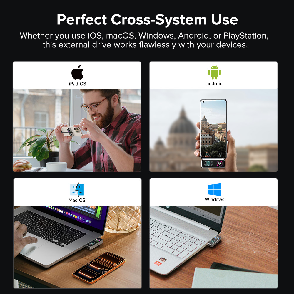 ZIKE Z791C USB-C Magnetic Extended Storage for iPhone 16/15 Series - 512GB
