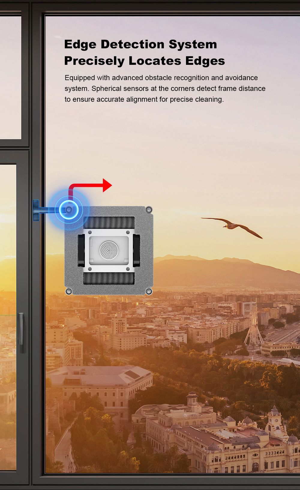 Liectroux S9 Window Cleaning Robot  Dual Roller Brushes  6-way Water Spray  9000Pa Suction  Remote and App Control