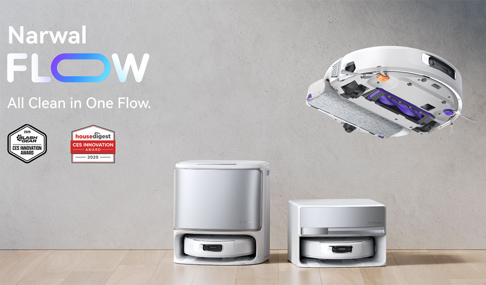 Narwal Flow Robot Vacuum Cleaner 22000Pa Hyper Suction  Real-Time Self-Cleaning  AI-Powered Obstacle Avoidance  Ideal for Pet H