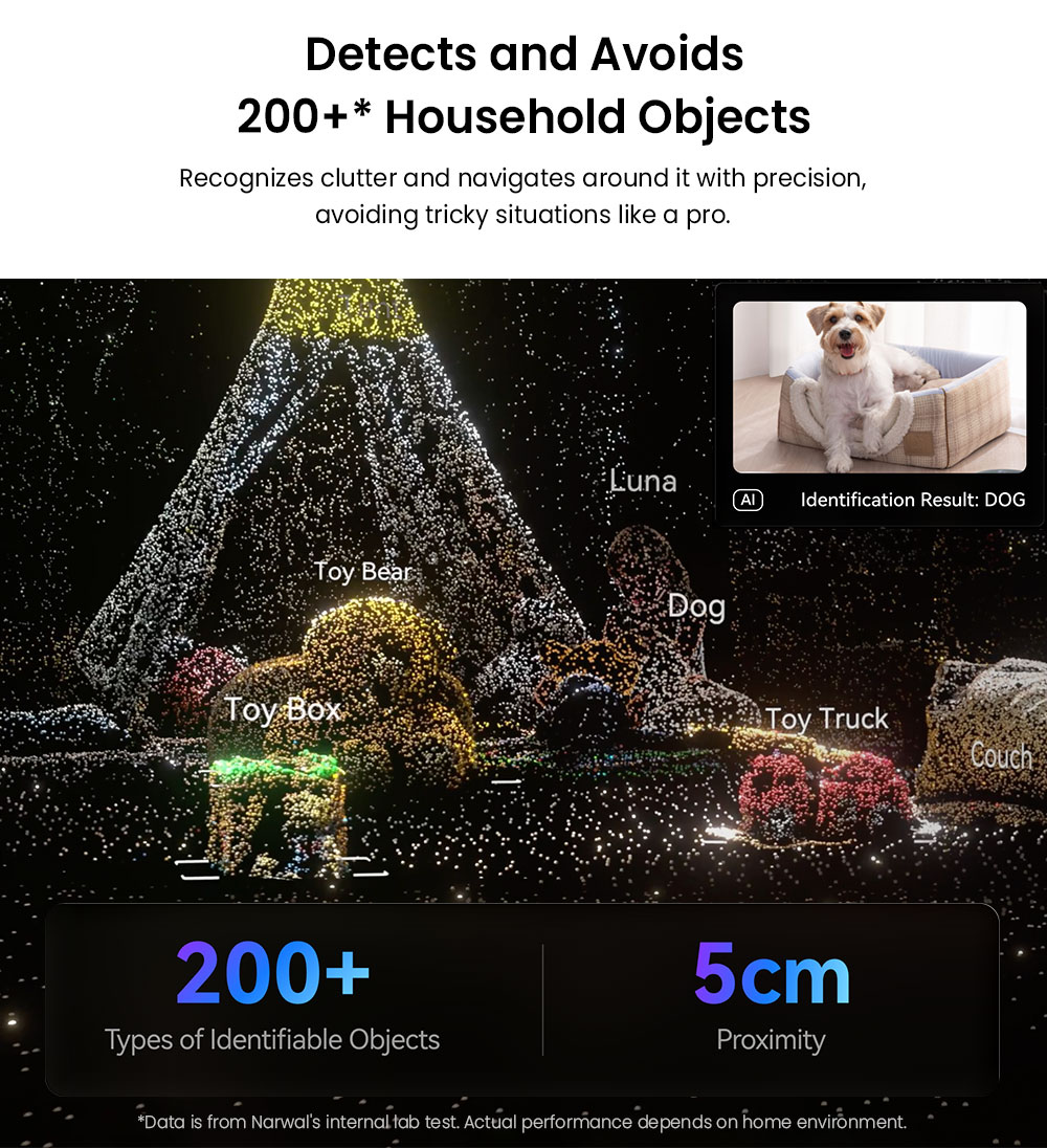 Narwal Flow Robot Vacuum Cleaner 22000Pa Hyper Suction  Real-Time Self-Cleaning  AI-Powered Obstacle Avoidance  Ideal for Pet H