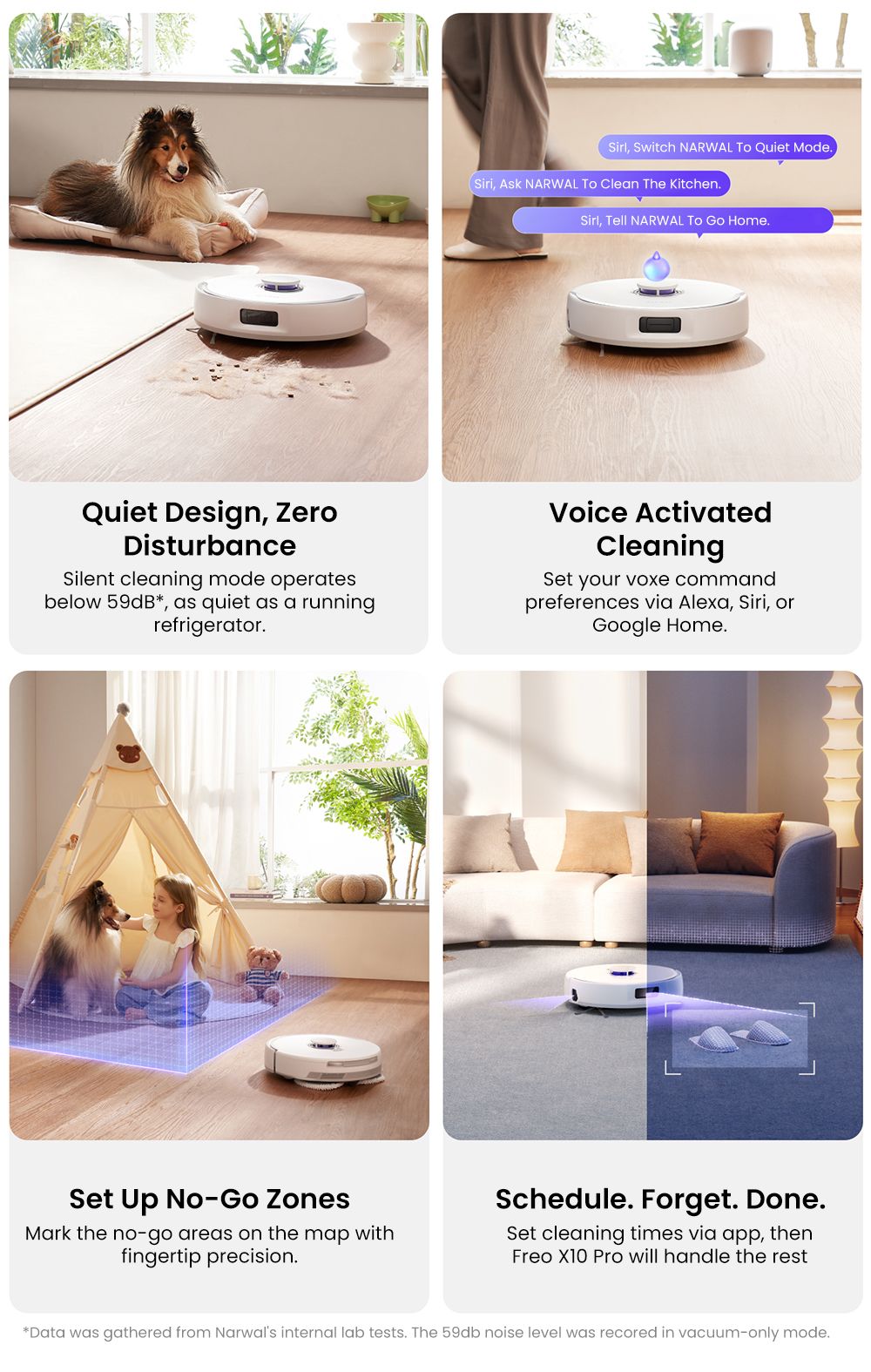 Narwal Freo X10 Pro Robot Vacuum Cleaner  Tangle Free Robot Mop  11000Pa Powerful Suction  Self-Emptying  Auto Mop Washing  Aut