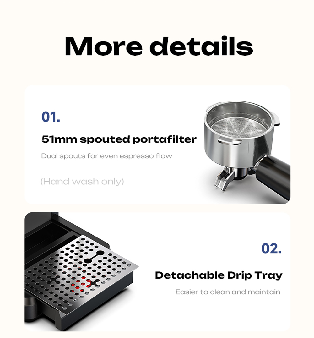 HiBREW H20 All-in-One Coffee Machine with Built-in Grinder  Dual Hot