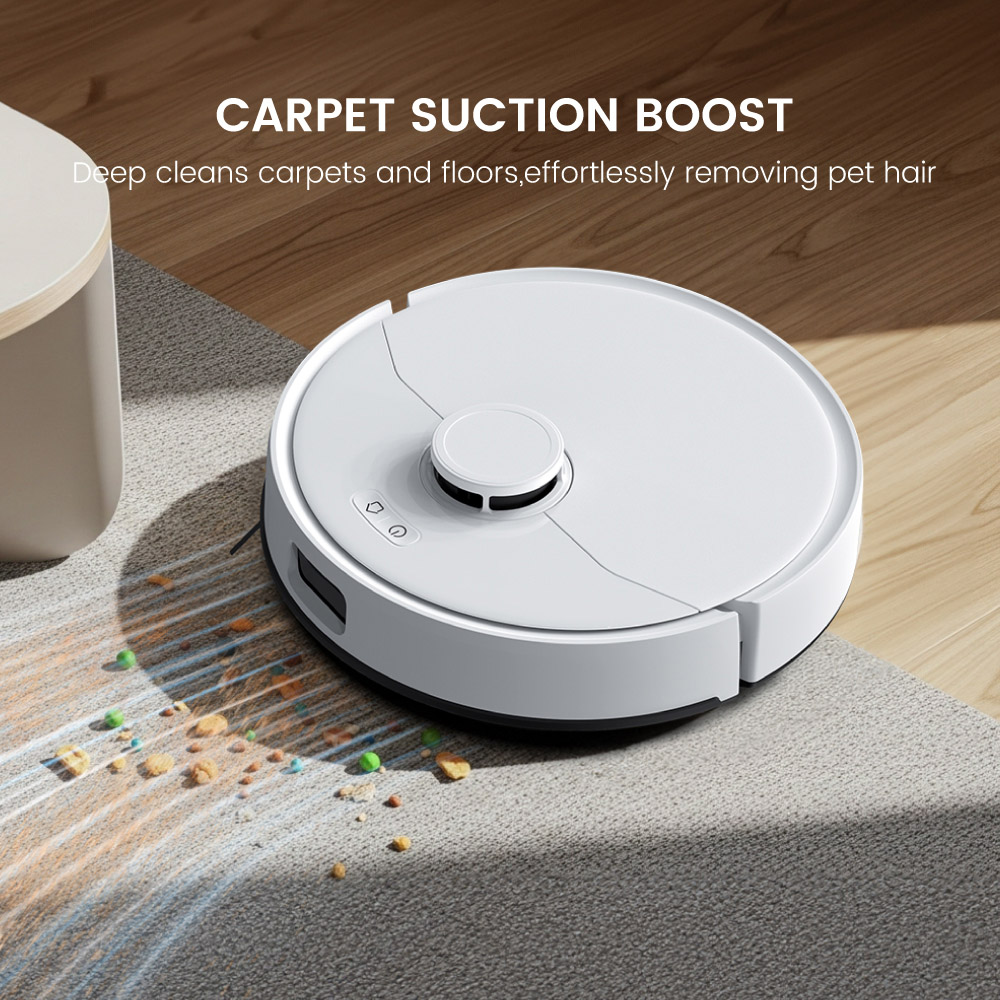 Teendow D63S ULTRA Robot Vacuum and Mop  Super Suction  Edge Cleaning  Auto Mop Wash