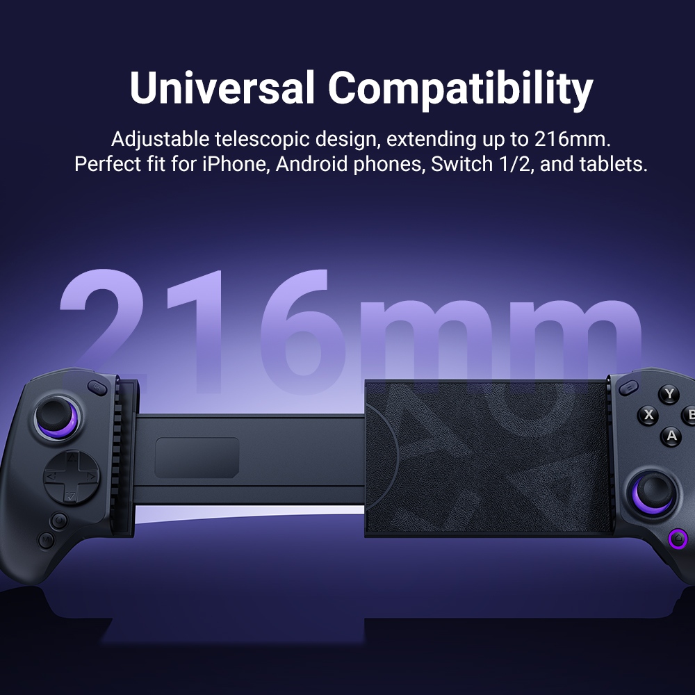 abxylute S8 Wireless Mobile Game Controller  Compatible with iPhone 17 Series  Android  Tablets  Switch 1/2  Extending up to 21