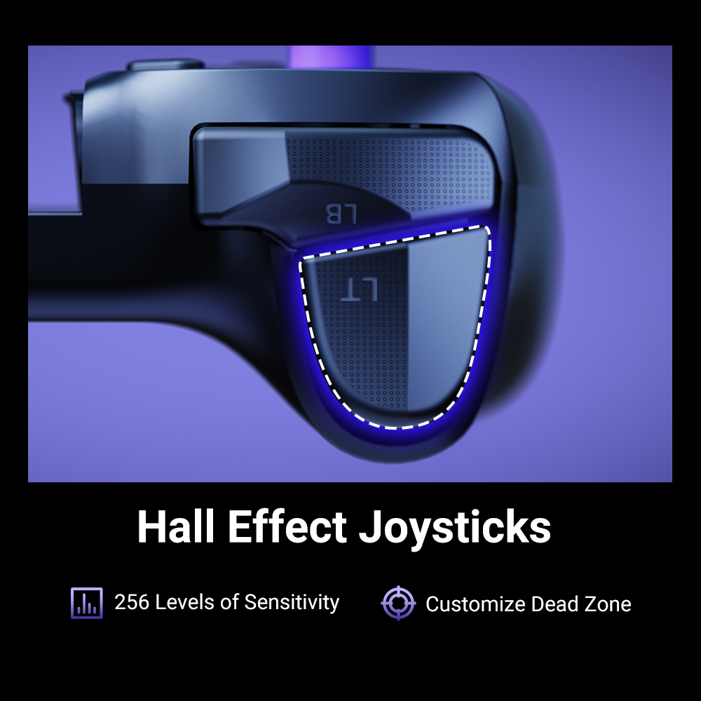 abxylute S8 Wireless Mobile Game Controller  Compatible with iPhone 17 Series  Android  Tablets  Switch 1/2  Extending up to 21