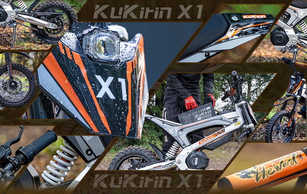 Kukirin X1 Electric Motorcycle  1000W Motor  48V 20 8Ah Battery  14 inch Front