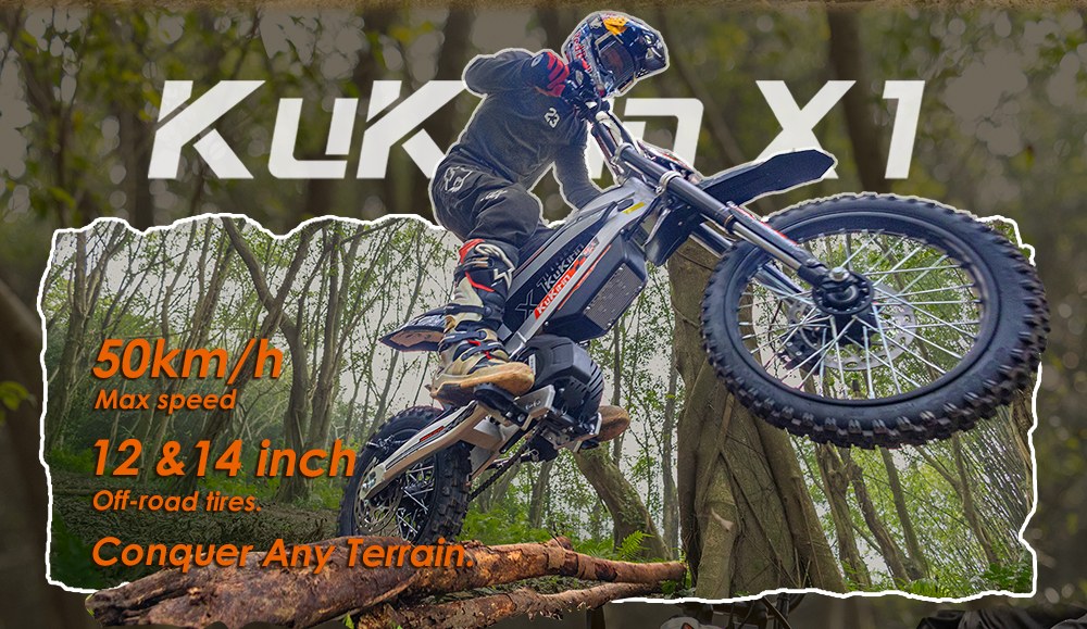 Kukirin X1 Electric Motorcycle  1000W Motor  48V 20 8Ah Battery  14 inch Front