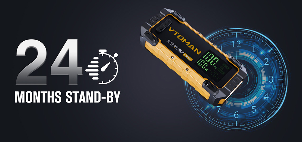 VTOMAN V10 Max 5500A 12V Car Jump Starter  3 2'' Display Screen  Battery Booster for All Gas