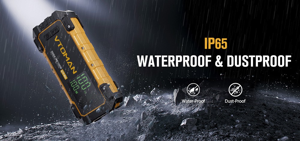 VTOMAN V10 Max 5500A 12V Car Jump Starter  3 2'' Display Screen  Battery Booster for All Gas