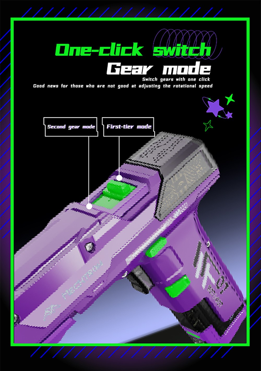 MECHTRON TL-G007S Lite Hammer Drill 8V Dual-Speed 15N m Torque 2000mAh Removable Battery Smart AI Control 2-in-1 Electric