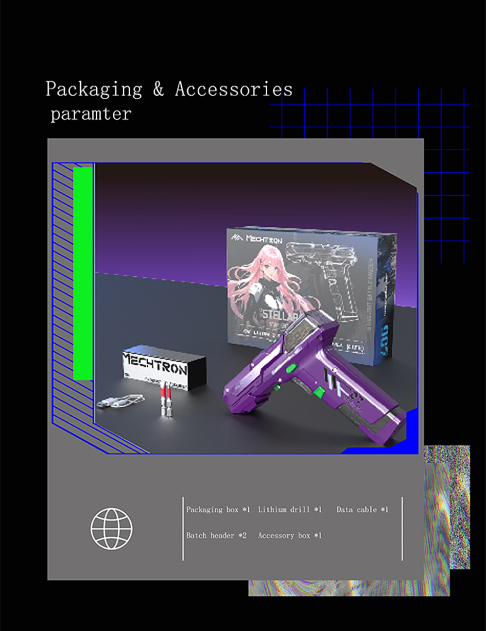 MECHTRON TL-G007S Lite Hammer Drill 8V Dual-Speed 15N m Torque 2000mAh Removable Battery Smart AI Control 2-in-1 Electric