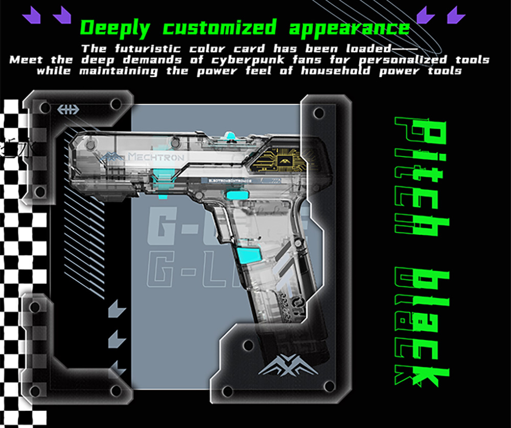 MECHTRON TL-G007S Lite Hammer Drill 8V Dual-Speed 15N m Torque 2000mAh Removable Battery Smart AI Control 2-in-1 Electric