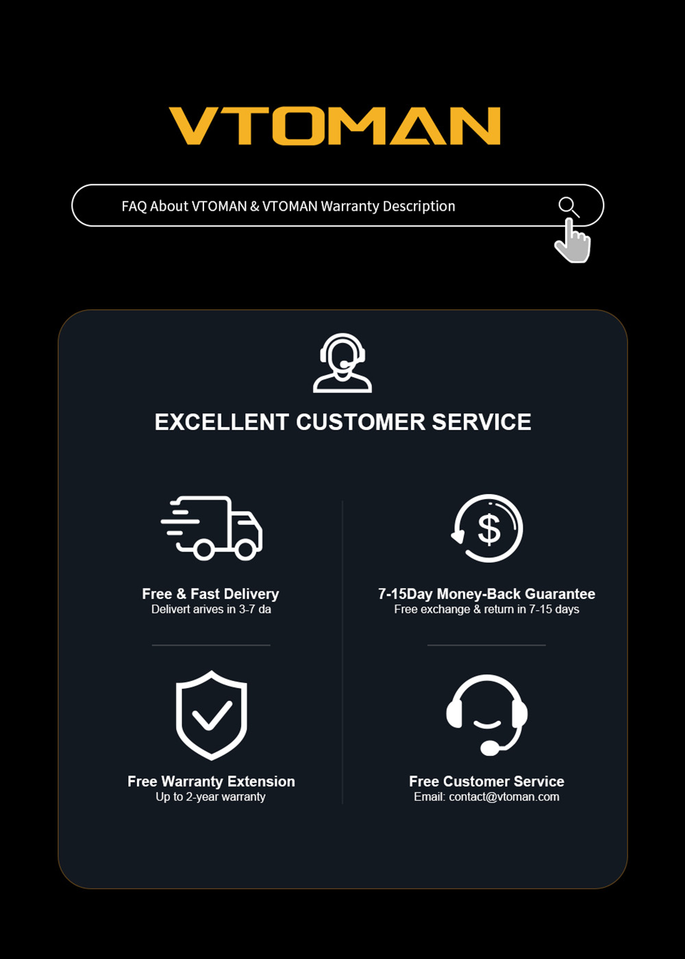 VTOMAN X4 2500A 12V Car Jump Starter  10000mAh Power Bank  150PSI Air Compressor  LED Flashlight  For 8 5L Gas and 6L Diesel En