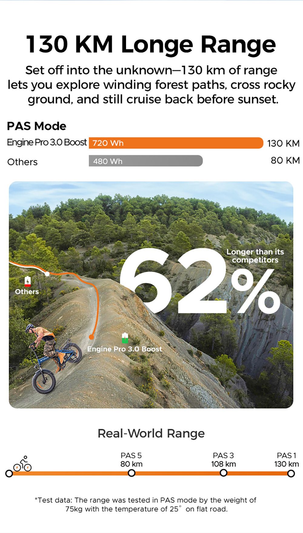 ENGWE Pro 3 0 Boost Electric Bike  250W Motor  48V 15Ah Battery  20*4 0 inch Tires  130km Range  Hydraulic Brake  Full Suspensi