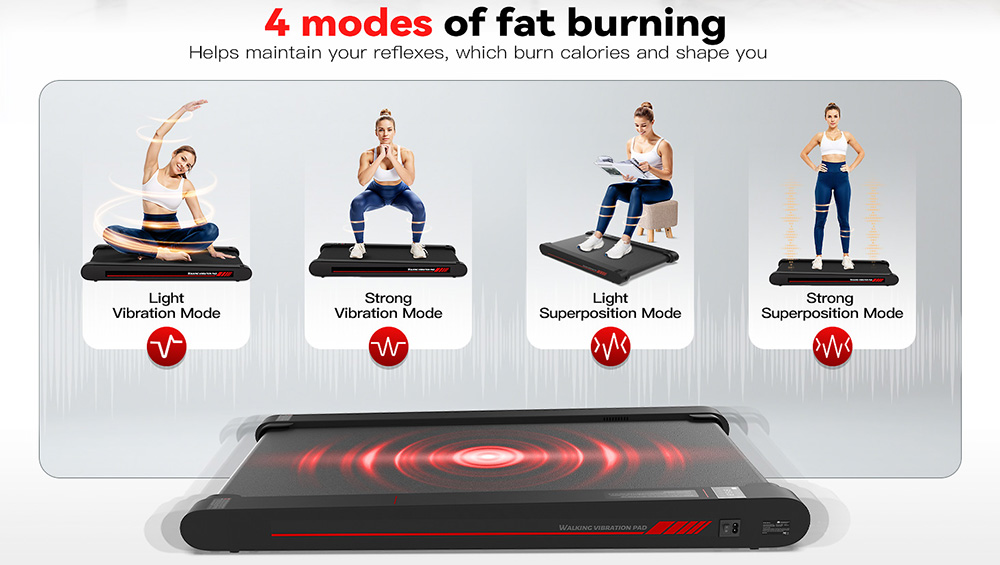 Sperax P1 Walking Vibration Pad 400W Dual-Mode Trainer 0 2-3 8mph Speed 900x390mm Running Area 350lbs Max Load Ultra-Slim