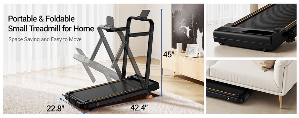 ROBORE X5F Foldable Treadmill with 14% Incline  2 5HP Quiet Motor  10km/h Max Speed  150kg Load  3-Level Incline  LED Display
