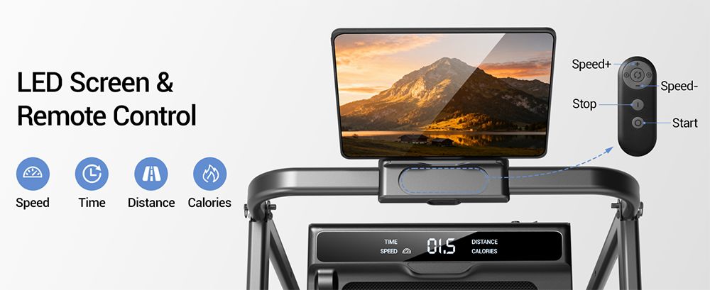 ROBORE X5F Foldable Treadmill with 14% Incline  2 5HP Quiet Motor  10km/h Max Speed  150kg Load  3-Level Incline  LED Display