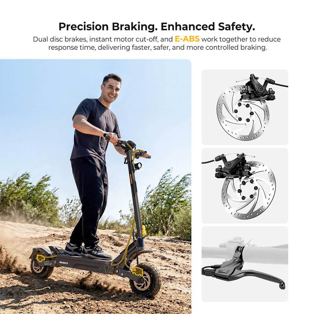 Ausom Gosoul 2 Dual Motor Electric Scooter 2200W 48V 13 5Ah-EU Plug