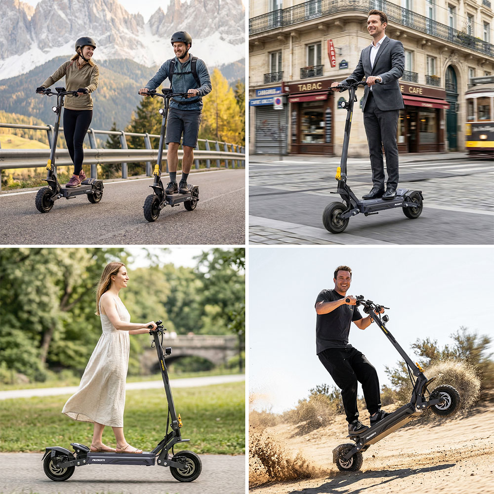 Ausom Gosoul 2 Dual Motor Electric Scooter 2200W 48V 13 5Ah-EU Plug