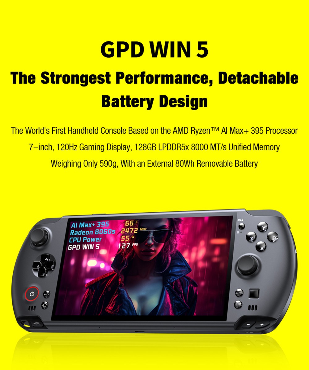GPD WIN 5 Handheld Gaming PC, 7