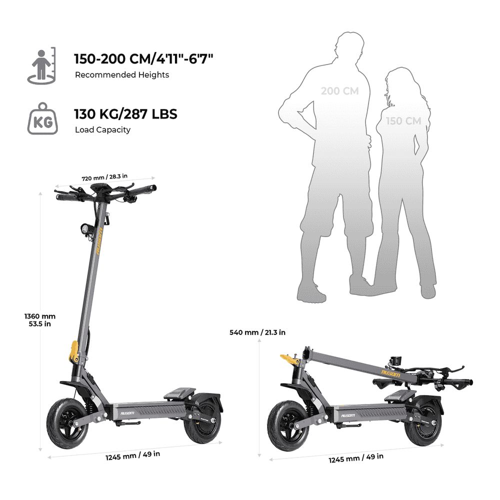 Ausom Gosoul 2 EU-Plug 48V 13Ah E-Scooter