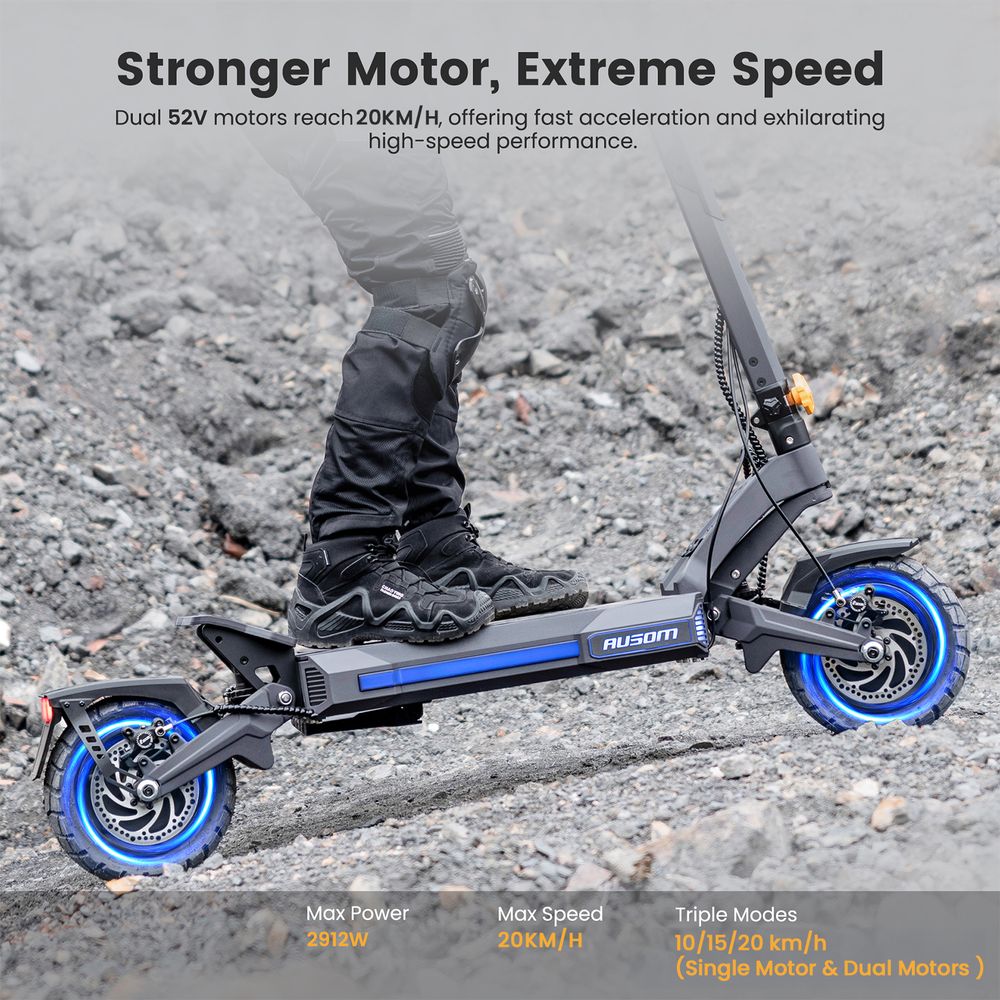 Ausom DT2 Pro 52V 23 4Ah E-Scooter-EU-Plug