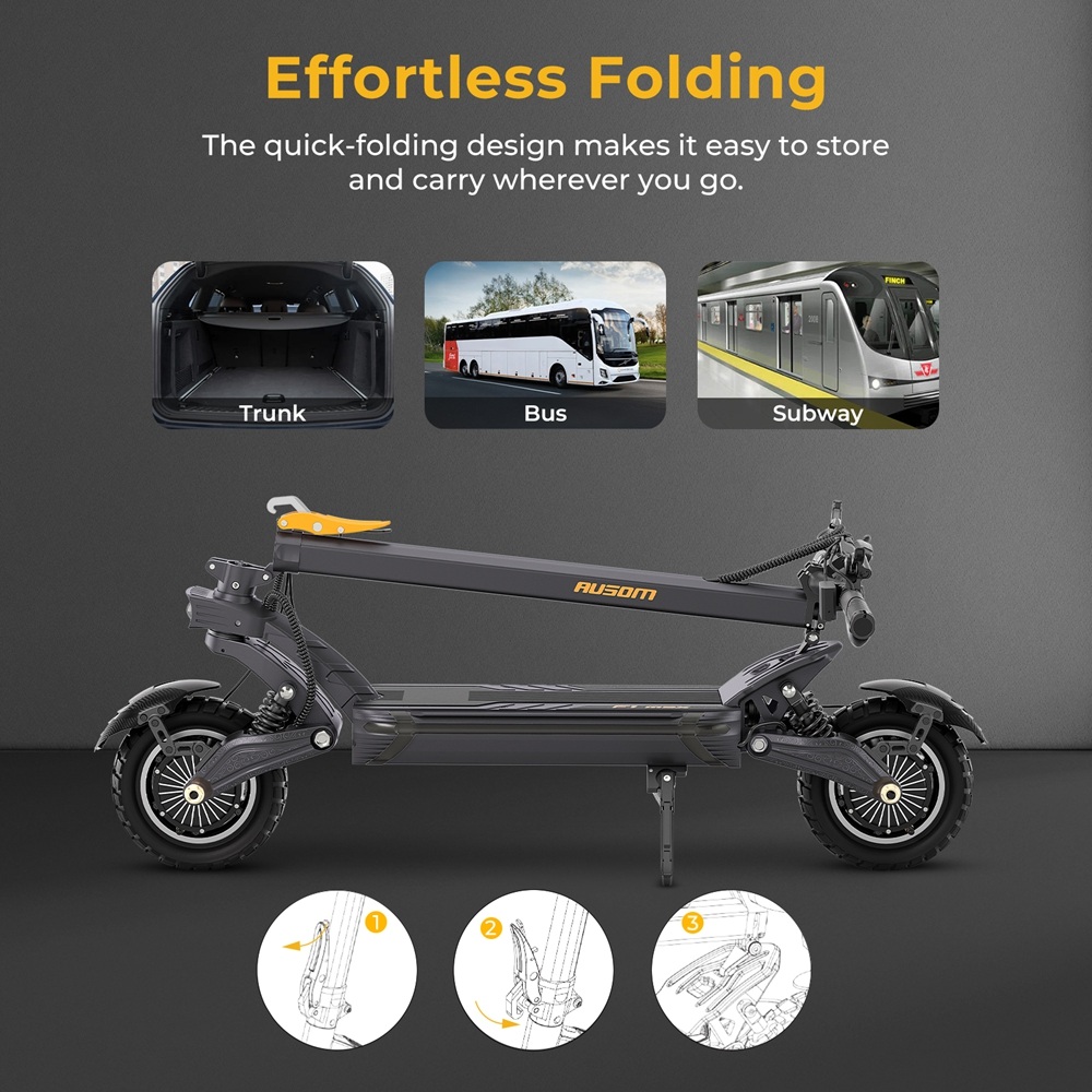 Ausom F1 Max 60V 20 8Ah E-Scooter-EU-Plug