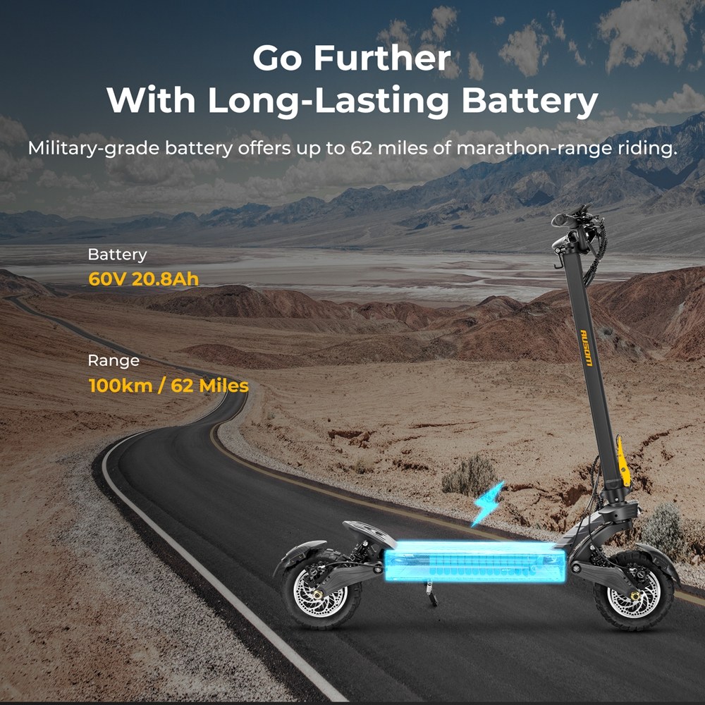 Ausom F1 Max 60V 20 8Ah E-Scooter-EU-Plug