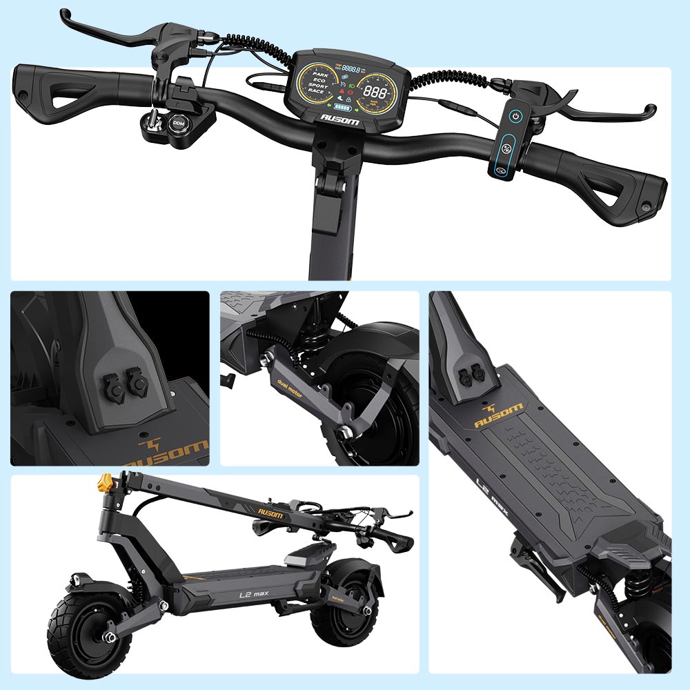 Ausom L2 Max Dual Motor 48V 20 8Ah E-Scooter-EU-Plug