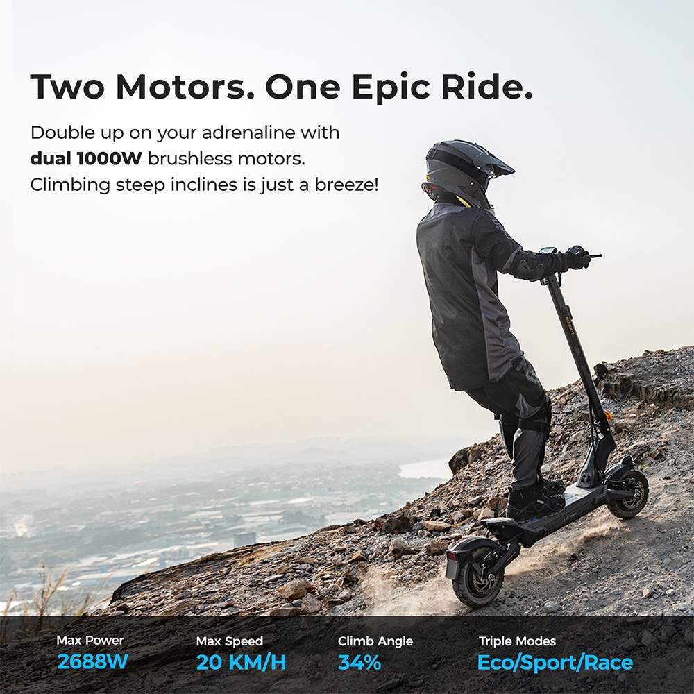 Ausom L2 Max Dual Motor 48V 20 8Ah E-Scooter-EU-Plug
