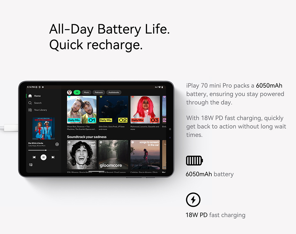 ALLDOCUBE iPlay 70 Mini Pro Android 15 Tablet  8 4 inch 1200*1920 90Hz IPS Screen  MTK MT8791 8 Cores  8GB RAM 128GB ROM  13MP