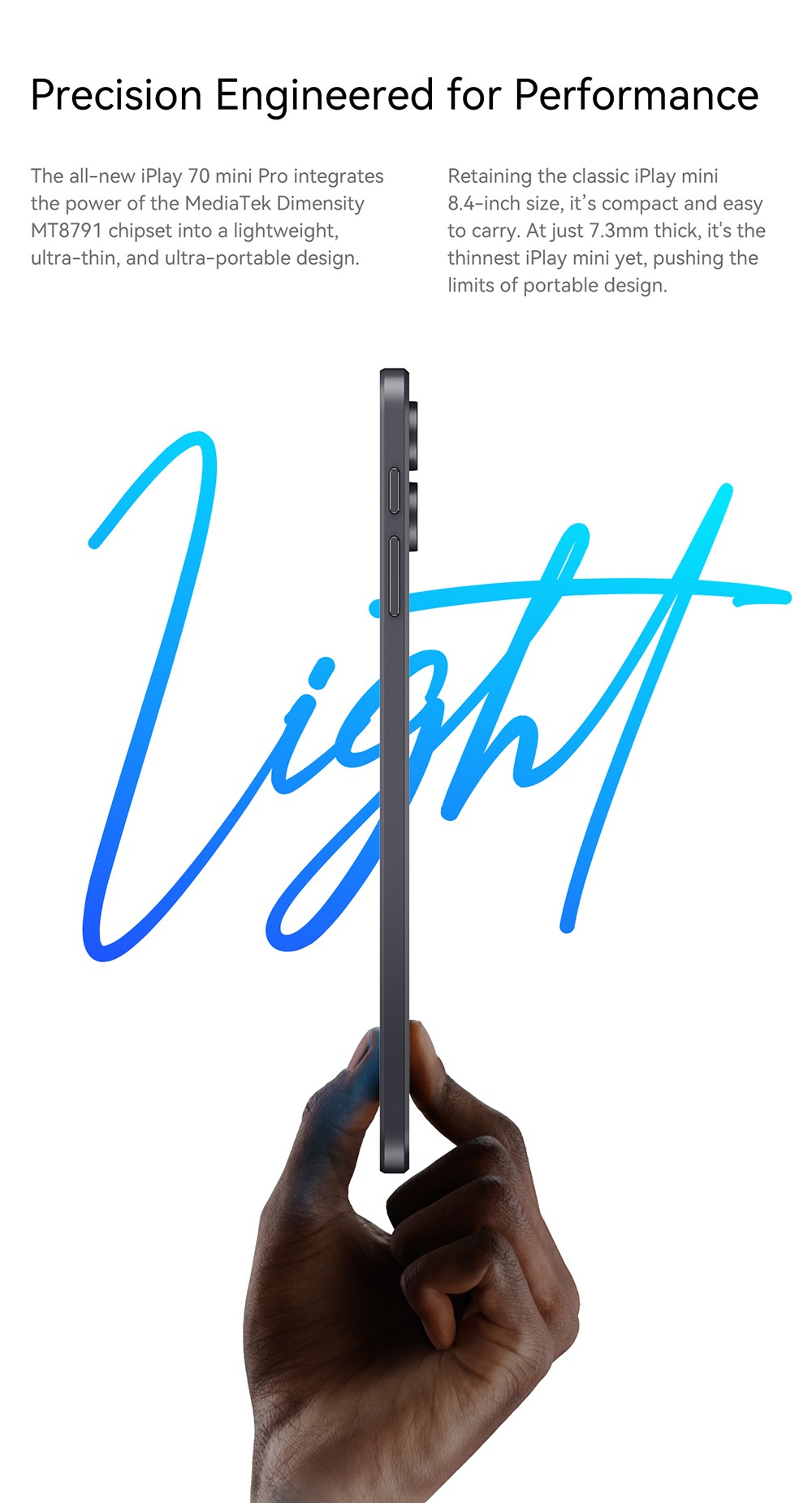 ALLDOCUBE iPlay 70 Mini Pro Android 15 Tablet  8 4 inch 1200*1920 90Hz IPS Screen  MTK MT8791 8 Cores  8GB RAM 128GB ROM  13MP