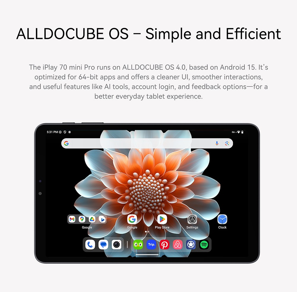ALLDOCUBE iPlay 70 Mini Pro Android 15 Tablet  8 4 inch 1200*1920 90Hz IPS Screen  MTK MT8791 8 Cores  8GB RAM 128GB ROM  13MP