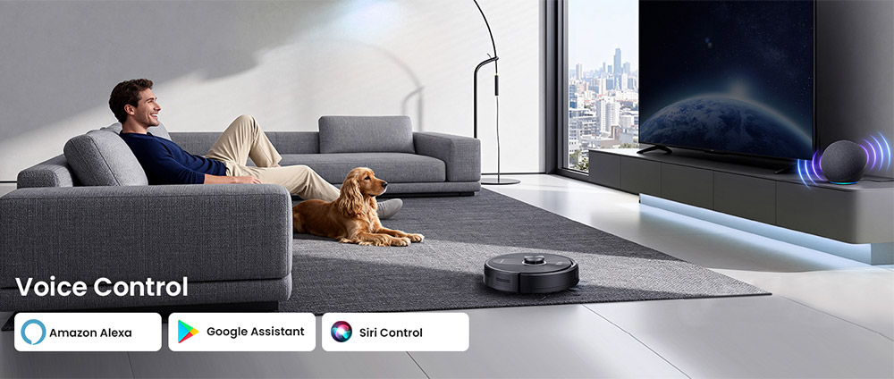 Proscenic Q10 Robot Vacuum Cleaner with Mop 8000Pa Strong Suction 360° LIDAR Navigation 200-Min Runtime Auto-Recharge