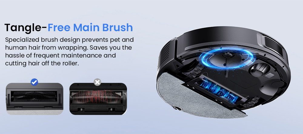 Proscenic Q10 Robot Vacuum Cleaner with Mop 8000Pa Strong Suction 360° LIDAR Navigation 200-Min Runtime Auto-Recharge