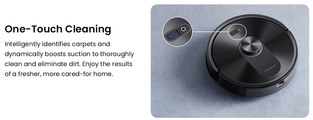 Proscenic Q10 Robot Vacuum Cleaner with Mop 8000Pa Strong Suction 360° LIDAR Navigation 200-Min Runtime Auto-Recharge
