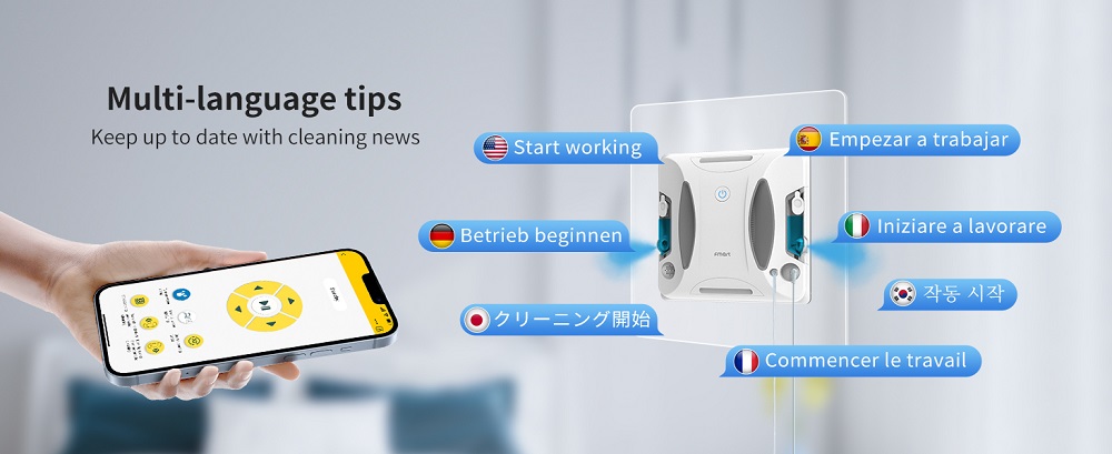 FMART W6 Ablaktiszt&iacute;t&oacute; Robot, 3800Pa Erőteljes Sz&iacute;v&oacute;erő, Kettős Ultrahangos V&iacute;zpermetez&eacute;s, AI SLAM Navig&aacute;ci&oacute;, Alkalmaz&aacute;s &eacute;s 2.4G T&aacute;vir&aacute;ny&iacute;t&oacute;, UPS Tartal&eacute;k, Belt&eacute;ri &eacute;s Magas&eacute;p&iacute;t&eacute;si Keret N&eacute;lk&uuml;li Ablakokhoz