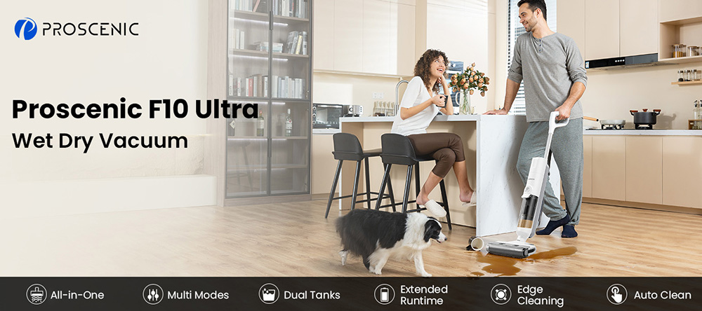 Proscenic F10 Ultra 3-in-1 Cordless Vacuum Cleaner  Wet