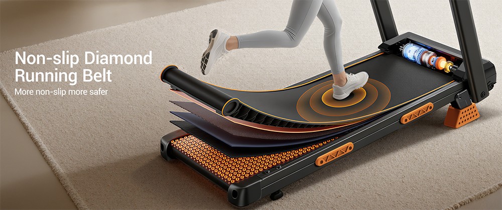 ROBORE SF20 Foldable Home Treadmill with 15% Incline  12km/h Speed  136kg Max Load  3 0HP Quiet Brushless Motor  97×40cm Runni
