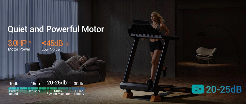 ROBORE SF20 Foldable Home Treadmill with 15% Incline  12km/h Speed  136kg Max Load  3 0HP Quiet Brushless Motor  97×40cm Runni