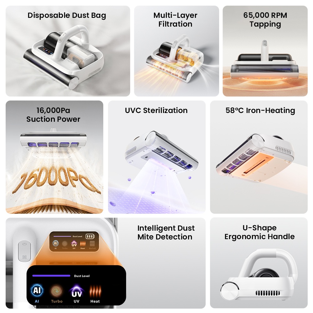 Narwal U50 Pro Smart Mattress vacuum cleaner Power 150W Suction 16KPA 2000mAh Working time 37min