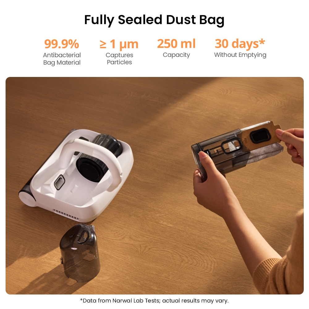 Narwal U50 Pro Smart Mattress vacuum cleaner Power 150W Suction 16KPA 2000mAh Working time 37min