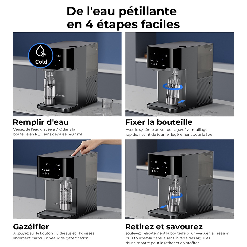 Bouteille à bulles pour animaux Hydrofast BUB01 Compatible avec C300