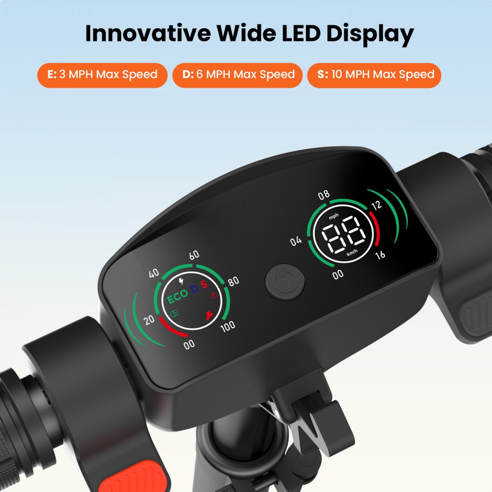 Trottinette électrique pour enfants iScooter K6, moteur 150W, batterie 21V 2.6Ah, vitesse maximale 16 km/h, autonomie 9 km, 3 modes de vitesse, hauteur réglable, pliable avec éclairage LED et Bluetooth, charge maximale 70 kg.