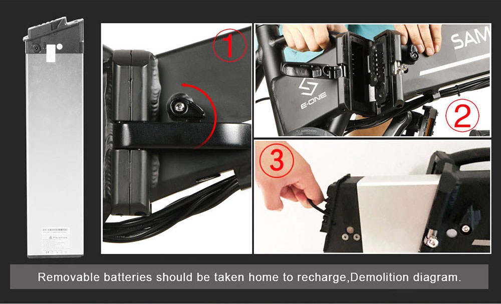 Samebike 20LVXD30 Portable Folding Smart Electric Moped Bike 350W Motor 35km/h Max Speed 20 Inch Tire - Black