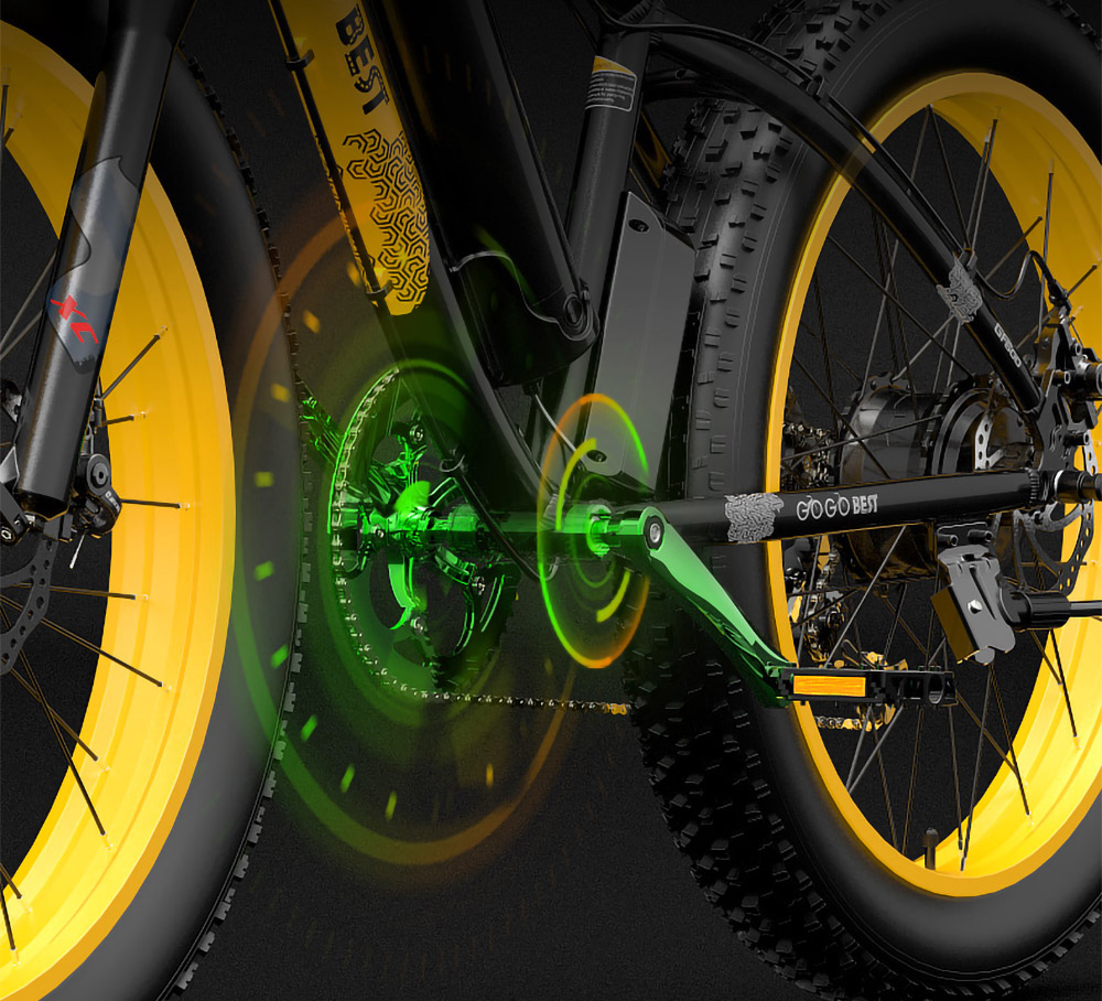 GOGOBEST GF600 Electric Bike 48V 13Ah Battery 1000W Motor 26x4 0 inch Fat Tire Aluminum Alloy Frame Shimano 7-speed