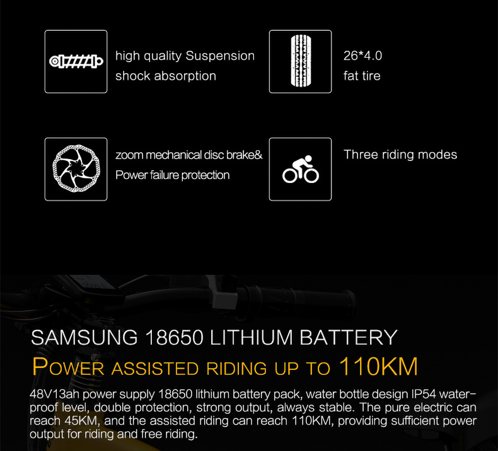 GOGOBEST GF600 Electric Bike 48V 13Ah Battery 1000W Motor 26x4 0 inch Fat Tire Aluminum Alloy Frame Shimano 7-speed