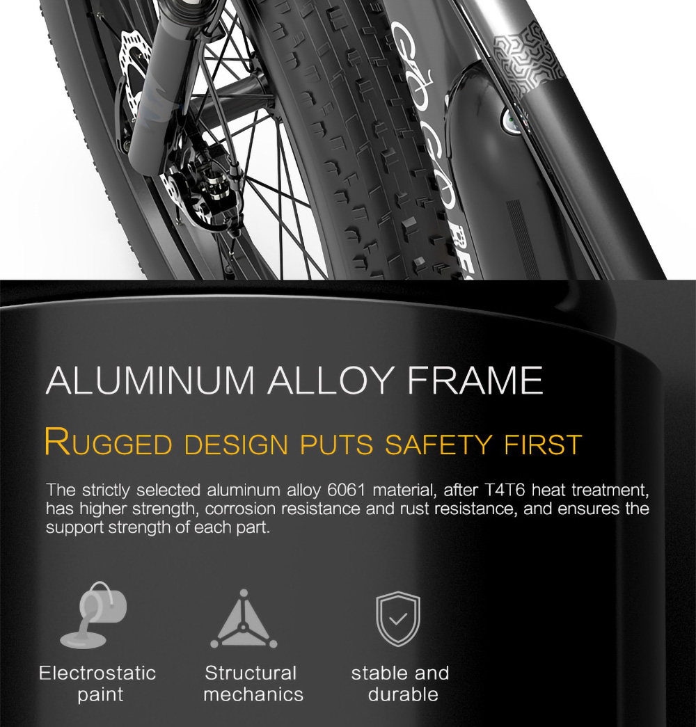 GOGOBEST GF600 Electric Bike 48V 13Ah Battery 1000W Motor 26x4 0 inch Fat Tire Aluminum Alloy Frame Shimano 7-speed