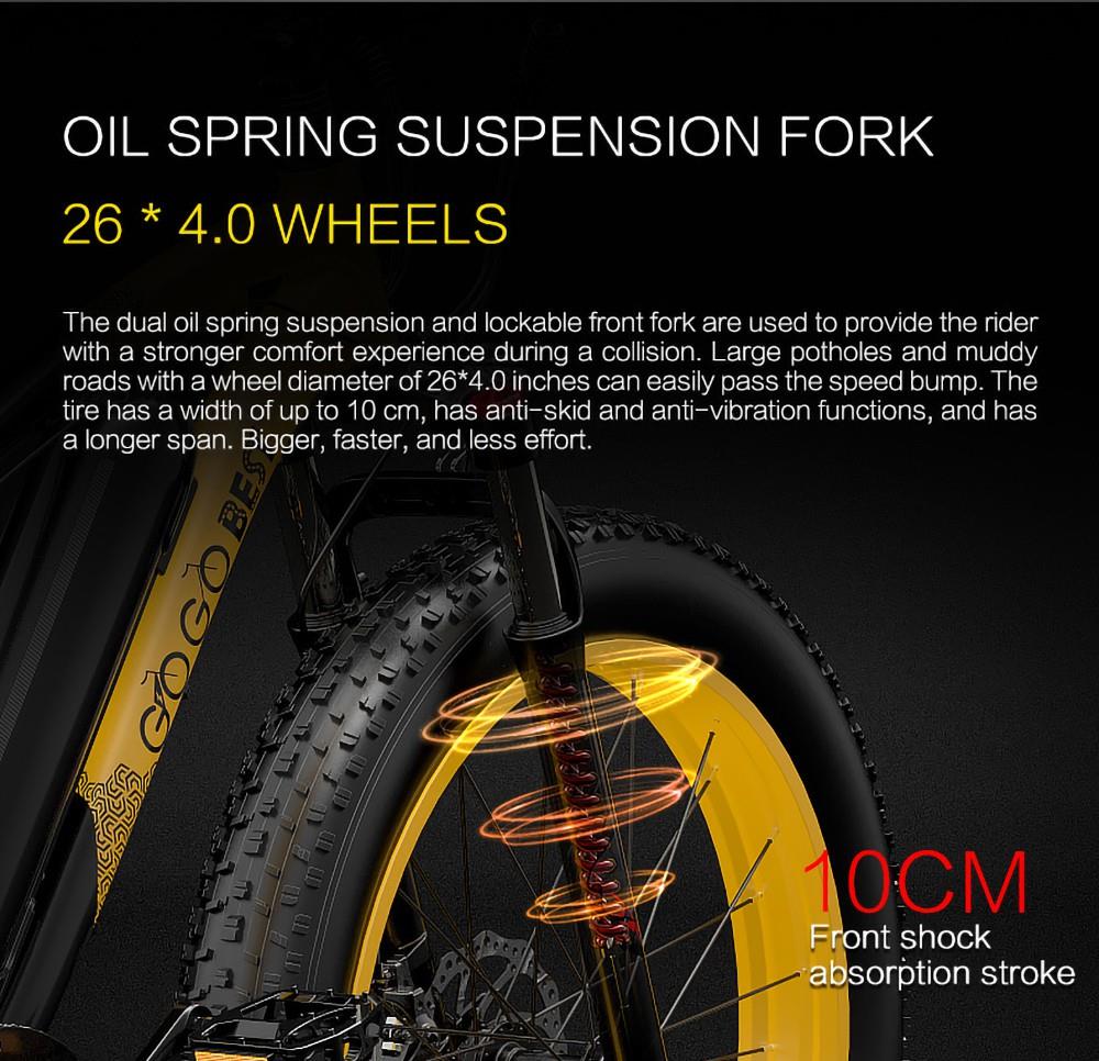 GOGOBEST GF600 Electric Bike 48V 13Ah Battery 1000W Motor 26x4 0 inch Fat Tire Aluminum Alloy Frame Shimano 7-speed